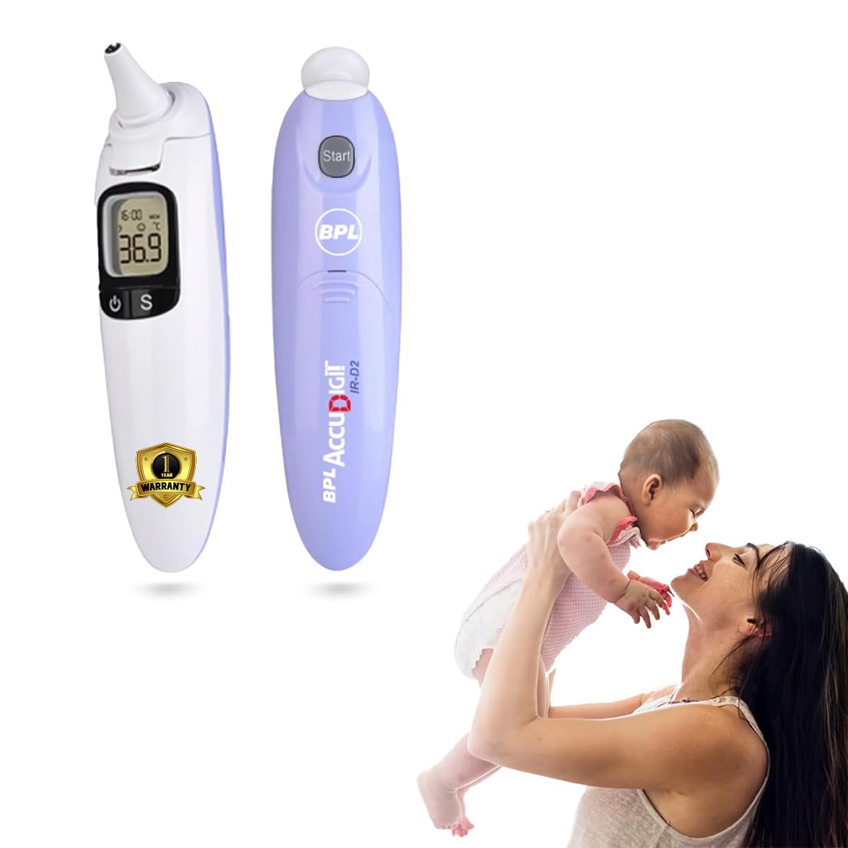 Bpl Medical Technologies Accudigit IrD2 Non Contact Infrared Thermometer  Fast & Accurate Forehead Thermometer For Adults & Ki