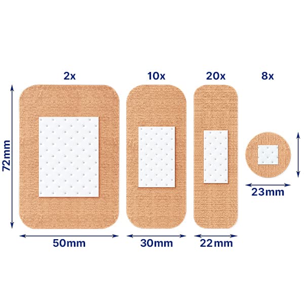 Elastoplast Extra Flexible Fabric Plaster Strips (40 Pieces), Extra Flexible Fabric Plasters, Breathable Plasters, Flexible Larg