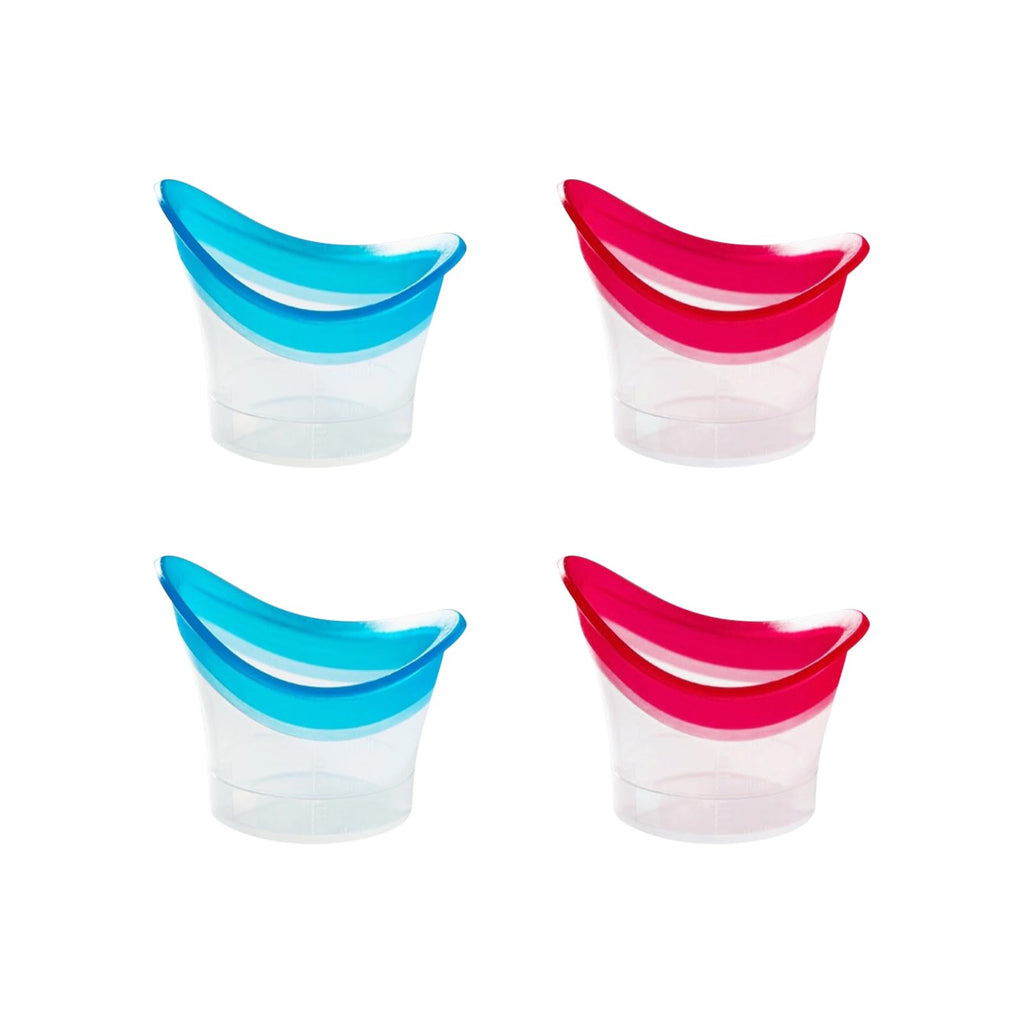 BRBASAP Eye Wash Cup 4Pack Eye Wash Kit Bath Kit Silicone Eyelash Lid Care for Tired Dry Eyes Effective Eye Cleaner Solution wit