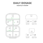 1 Pack Travel Pill Organizer, 7 Compartments Pill Box, Daily Portable Pill Case to Hold Vitamins, Pill Container for Pocket Purs