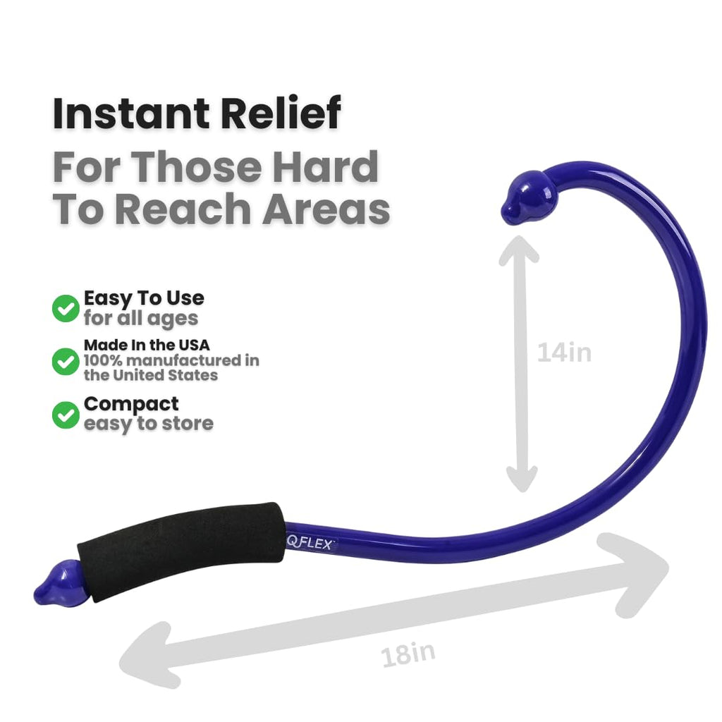 Q-Flex Massage Tool - Self-Massage Stick - Trigger Point Therapy, Muscle Care, Relaxation - Easy-to-Use Massager for Home & Trav