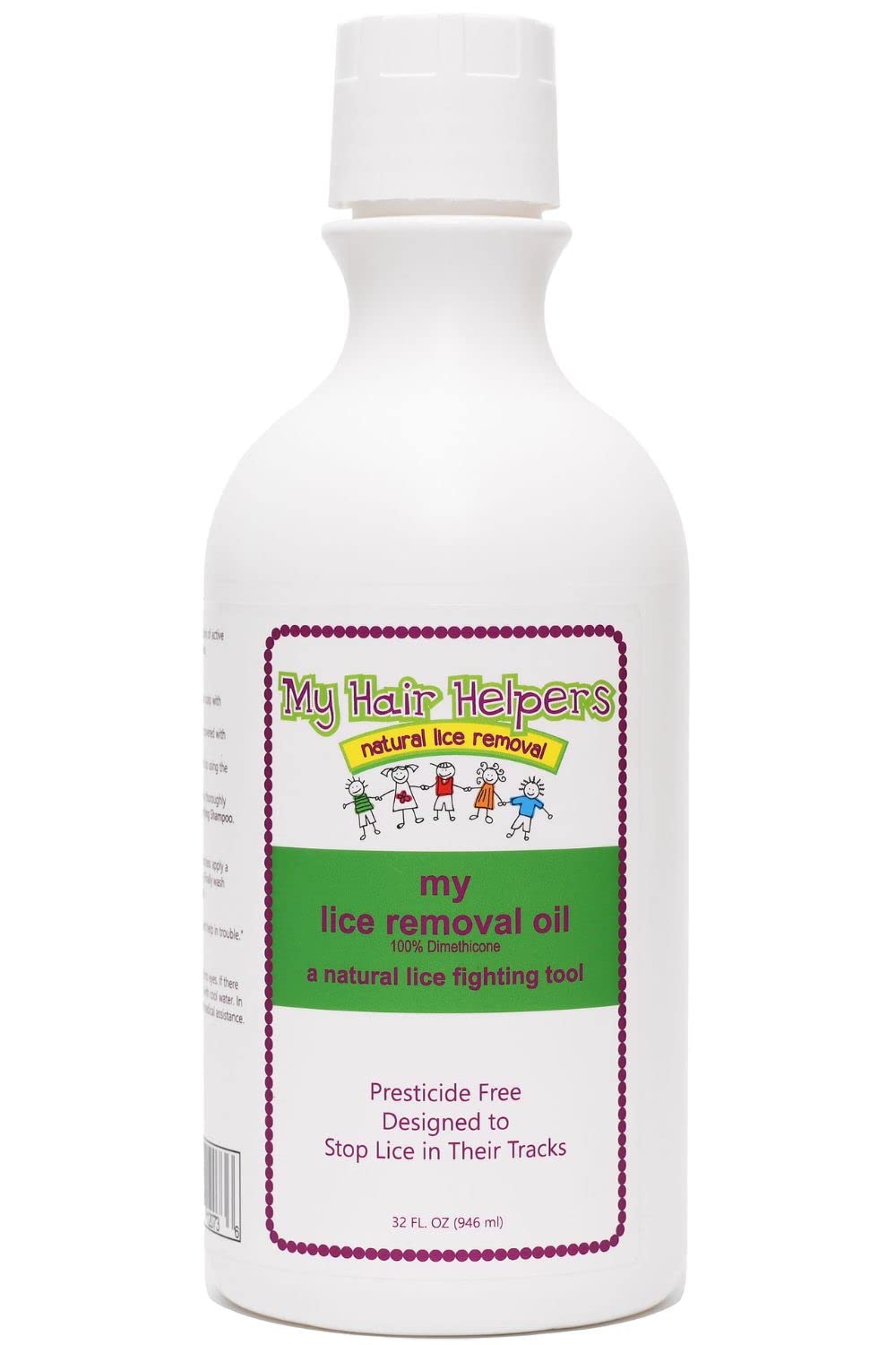 My Hair Helpers Dimethicone Oil for Head Lice | Kid-Safe | Addresses Louse and Nits, 32 fl Ounces | for 3-5 People