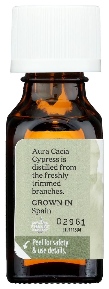Aura Cacia Pure Aromatherapy 100% Pure Essential Oil, Cypress, Opening, 0.5-Ounces (Pack of 2)