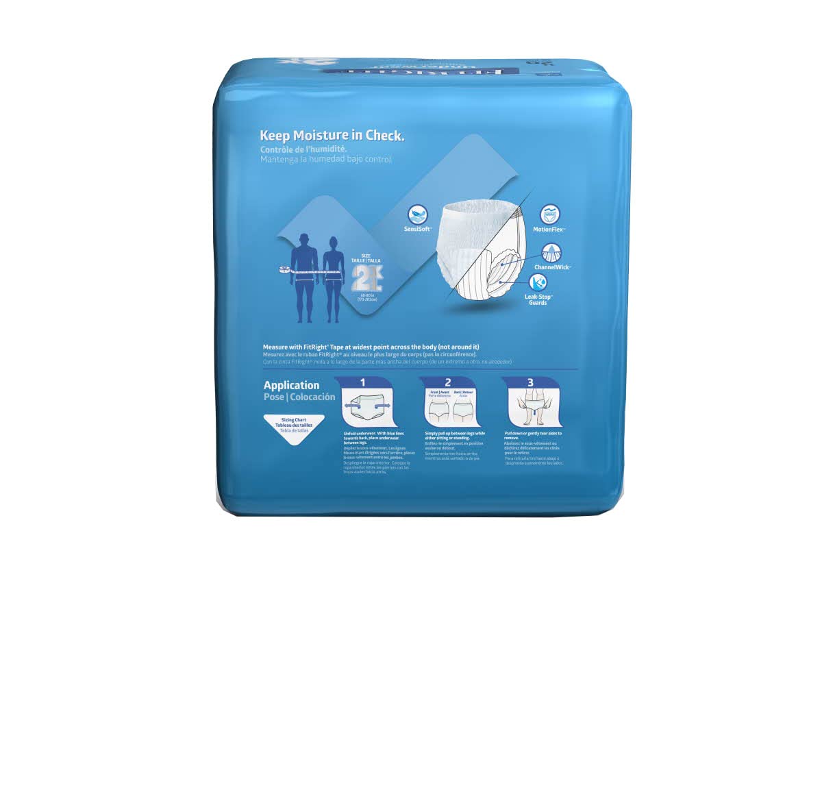 Medline FitRight Adult Incontinence Underwear, Heavy Absorbency, XX-Large, 68-80 (20 Count)