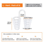 Nose Vent Sinus Relief Dilator (Pack of 12 Large Size) Hard Silicone Vents - A Simple Solution for Nasal Snorers - Reusable Snor