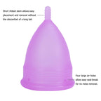 Croing ?????????????????? ???????? Reusable Menstrual Cup Set of 4, Period Cup, 2 pcs Small and 2 pcs Large (Purple and White)