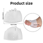 4pcs Silicone Toe Separators, White Toe Spacers Soft Comfort Dividers with Breathable Holes Foot Reusable Protector Tool for Men