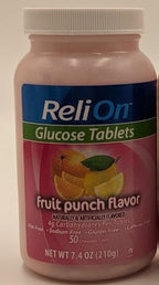 Relion Glucose Tablets - Fruit Punch Flavor - 50 counts