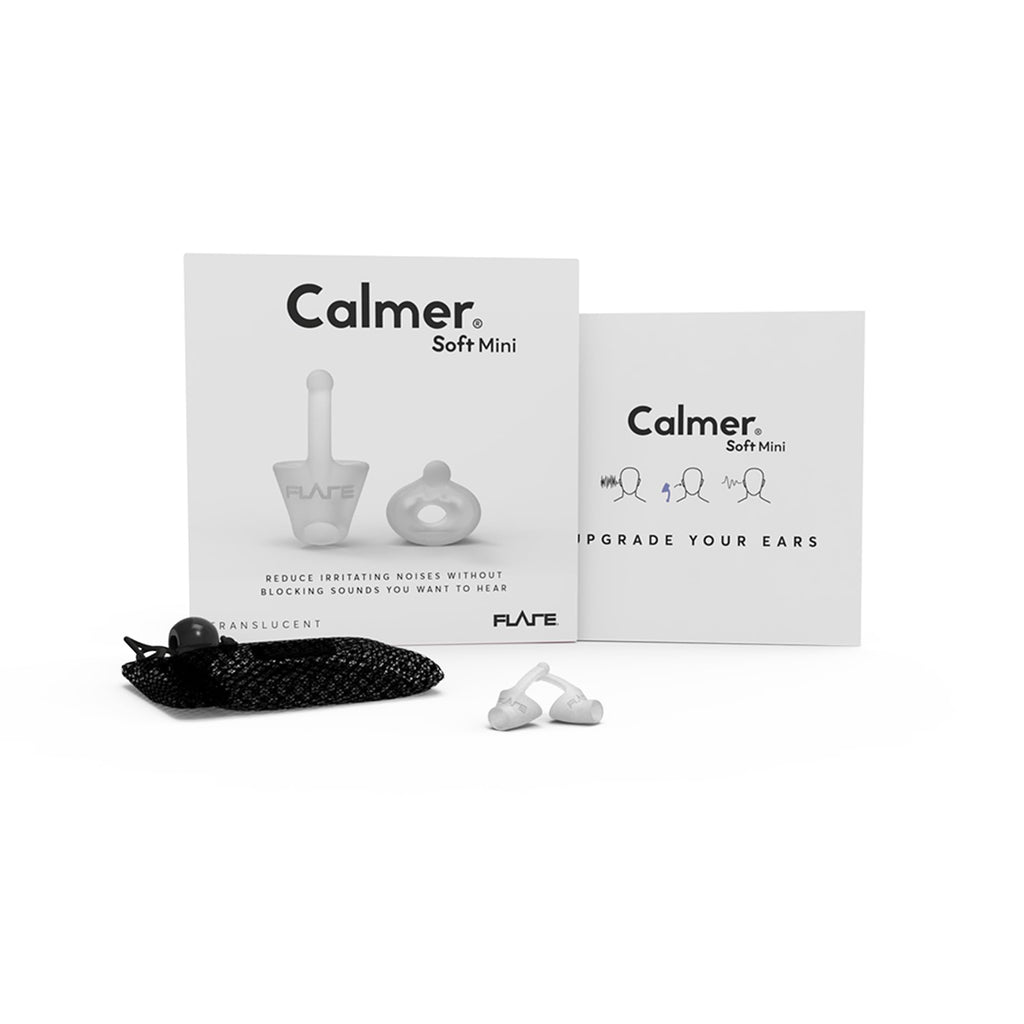 Flare Calmer Mini Soft - Ear Plugs Alternative - Reduce Annoying Noises Without Blocking Sound - Soft Reusable Silicone - Transl