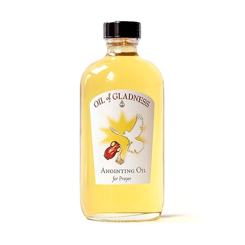 Oil of Gladness Frankincense and Myrrh Anointing Oil - Oil for Daily Prayer, Ceremonies, and Blessings 8 oz Bottle