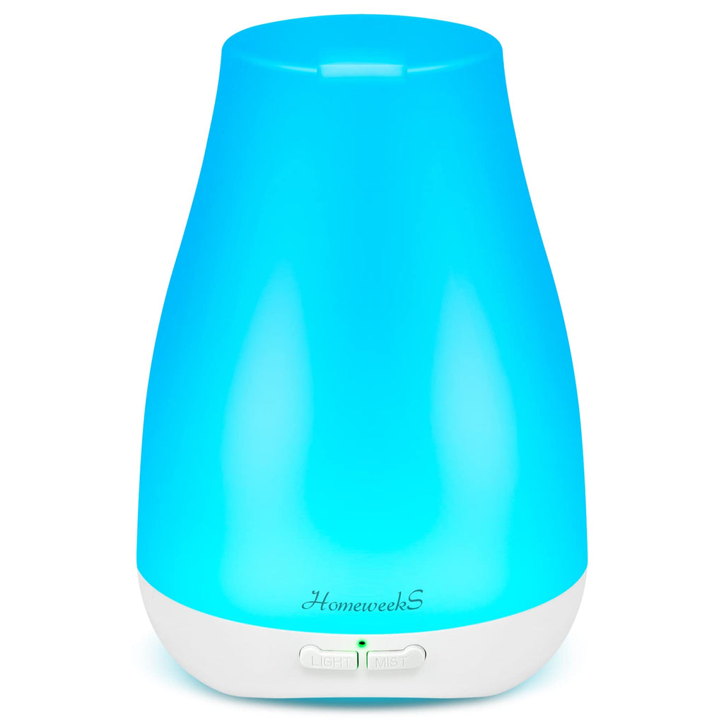 Homeweeks Diffusers, 100ml Colorful Essential Oil Diffuser with Adjustable Mist Mode, Auto Off Aroma for Bedroom/Office/Trip (10