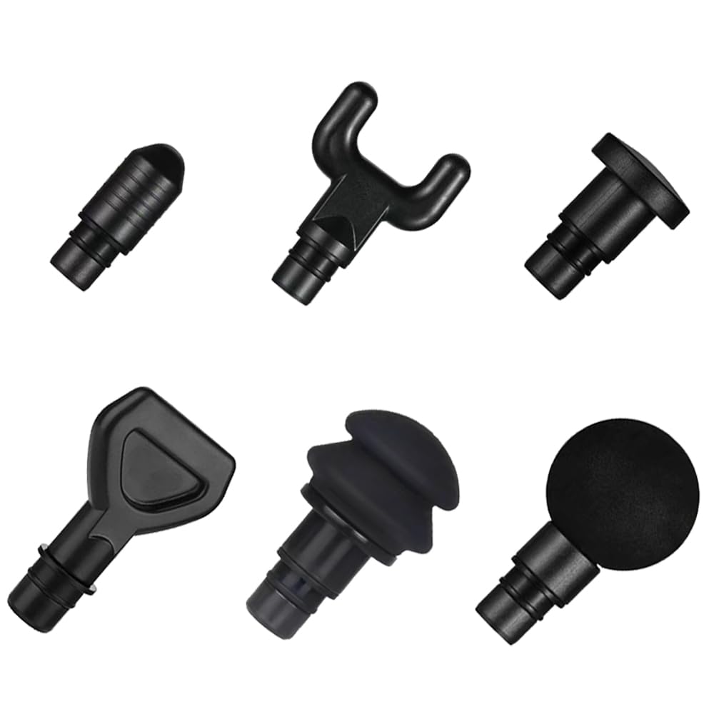 EDNEY 6 Pack Replaceable Massage Gun Heads, Muscle Massager Gun Accessories in Assorted Functions, Massage Head Outer Dia.18.6 m