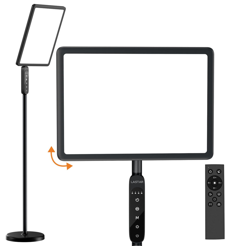 LASTAR Light Therapy Lamp, 12000LUX Therapy Light Full Spectrum Sun Lamp,Remote Control/4 Color Temperature/5 Brightness/4 Timer