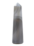 Crystal Heaven Grey Agate Crystal Tower Obelisk Point For Chakra, Healing And Balancing  Aaa Grade Original Certified Gemstone 