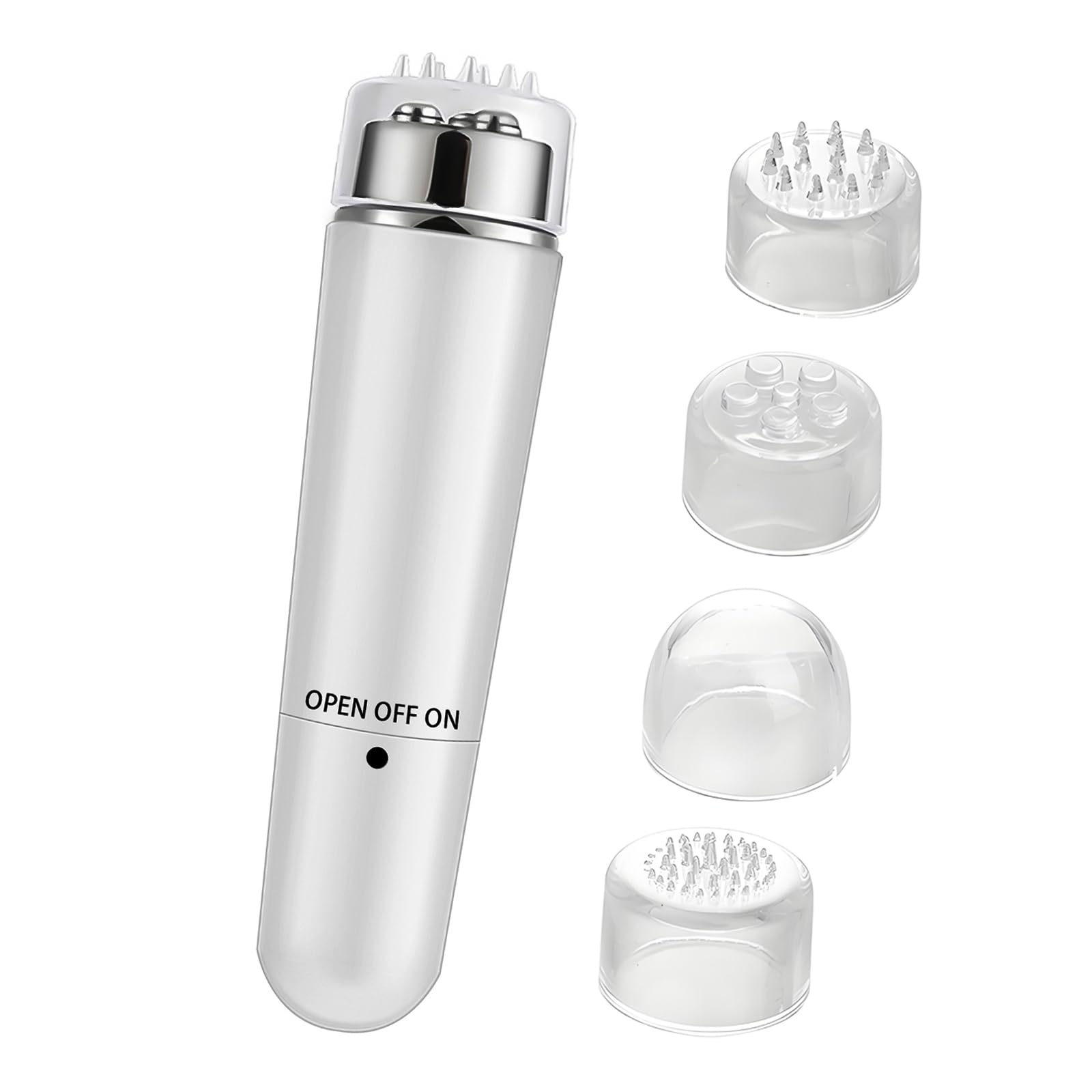 Durfk Travel Massager, Mini Tool for Neck, Face, Shoulder, Back (White)