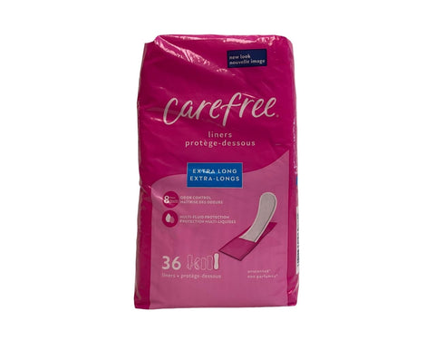 Carefree Body Shape Extra Long Unscented, 36-count (Pack of 2)
