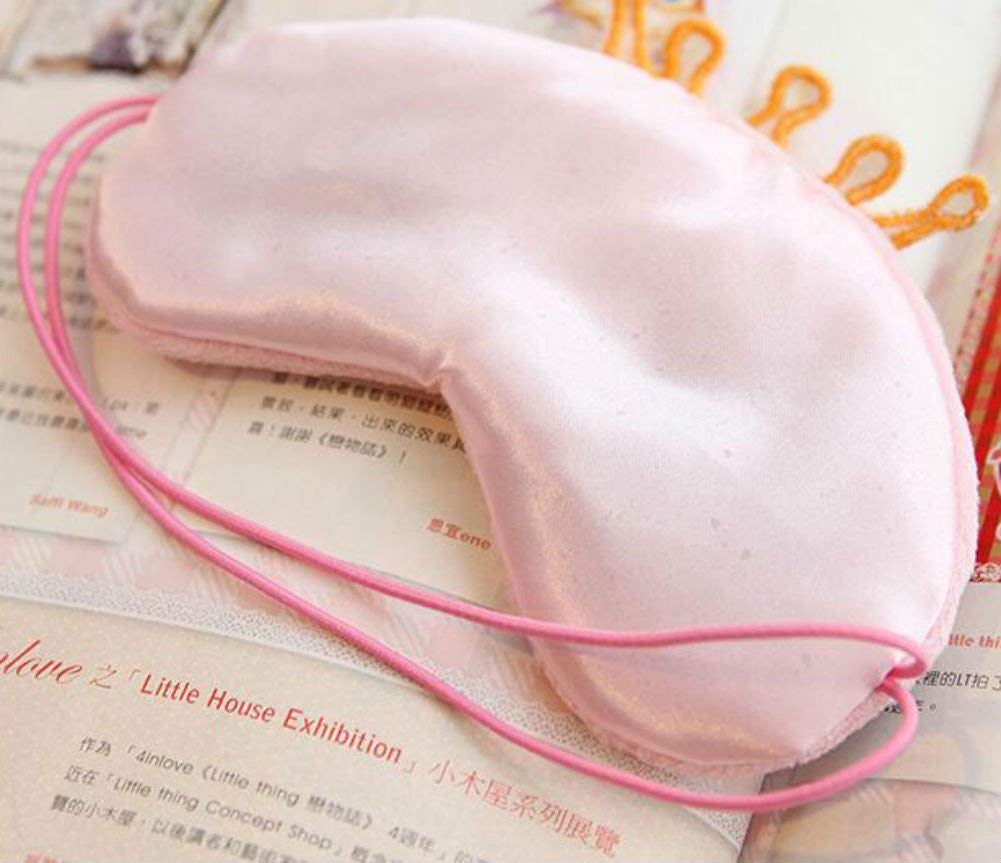AKOAK Pack of 2 Cute Girl's Travel Princess Crown Sleeping Eye-Shade Blindfold Nap Cover Eye Mask(Pink+Light Blue)