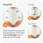 Tranquility Slimline Original Adult Disposable Brief, Adult Small, Incontinence Care with a Slimmer Fit, Peach Mat Core & Kufgua