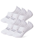32 DEGREEES Women's 6 Pack Comfort No Show Socks | Anti-Odor | Heel Grips | Arch Support | Active | Casual | Work, White, Large