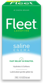 Fleet Laxative Saline Enema for Adult Constipation, 2 Bottles, 4.5 Fl Oz (Pack of 2), 9 Fl Oz
