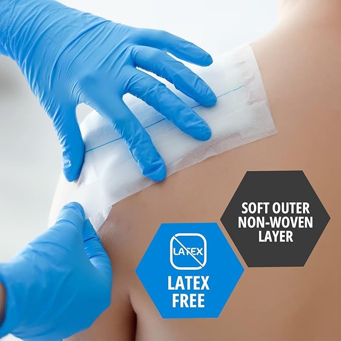 Sterile Extra Absorbent Abdominal Pads [50-Pack] - 5   x9    Plus Surgical Tape 1 in x 10 yd Roll | ABD, Non Adherent, First Aid