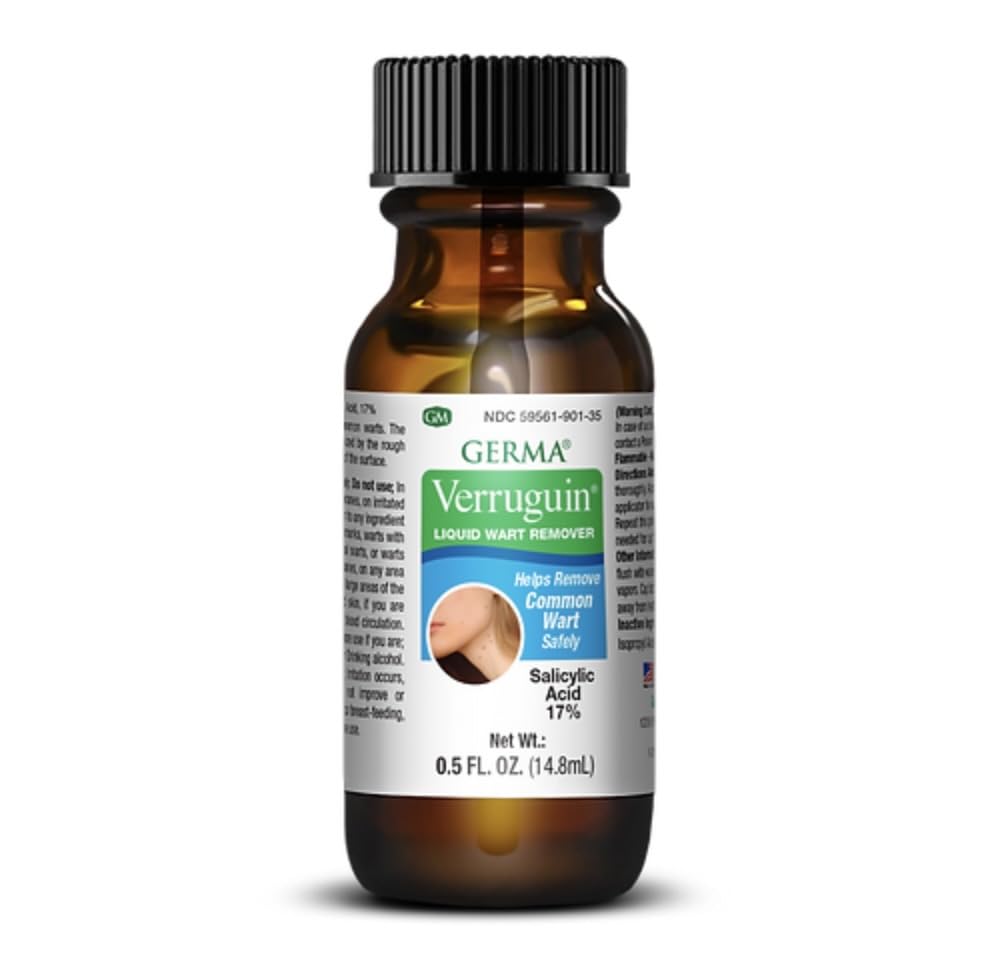 Verruguin Liquid Wart Remover Salicylic Acid 17% Removedor De Verrugas (14.8 mL)