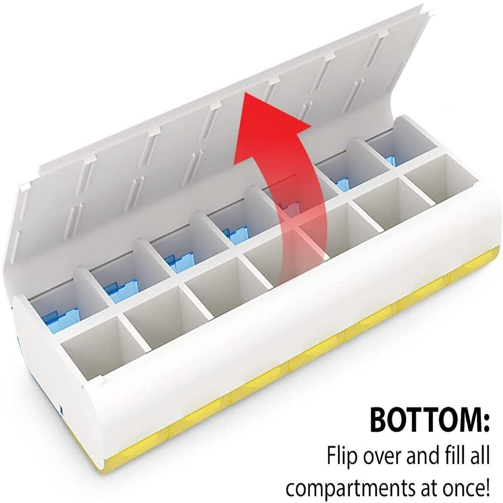 EZY DOSE Weekly (7-Day) Pill Case, Medicine Planner, Vitamin Organizer Box, Daily Planner, 2 Times a Day, AM PM, Large Compartme