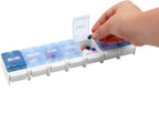 KMINA - Weekly Pill Organizer 1 Time a Day (Large), Boxes 7 Day, Container
