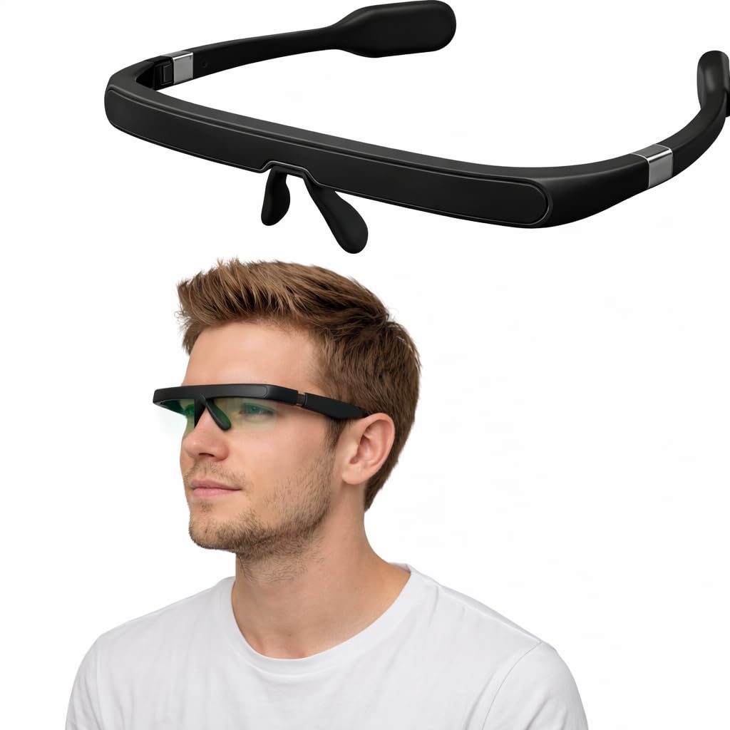 Pegasi 2  Smart Light Therapy Glasses, Improve Your Sleep in 7 Days, FeatherLight, ResearchBacked BlueGreen Light, Boost Ene