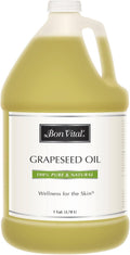 Bon Vital Grapeseed Oil, 100% Pure Skin Toner and Massage Oil, For Hair Care, Aromatherapy, and Massage, Helps Reduce Wrinkles 
