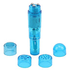 Finever Small Mini Vibrating Massager Handheld Portable Tool for Women with 4 Heads Pocket Pen for Face Neck Head Back and Shoul