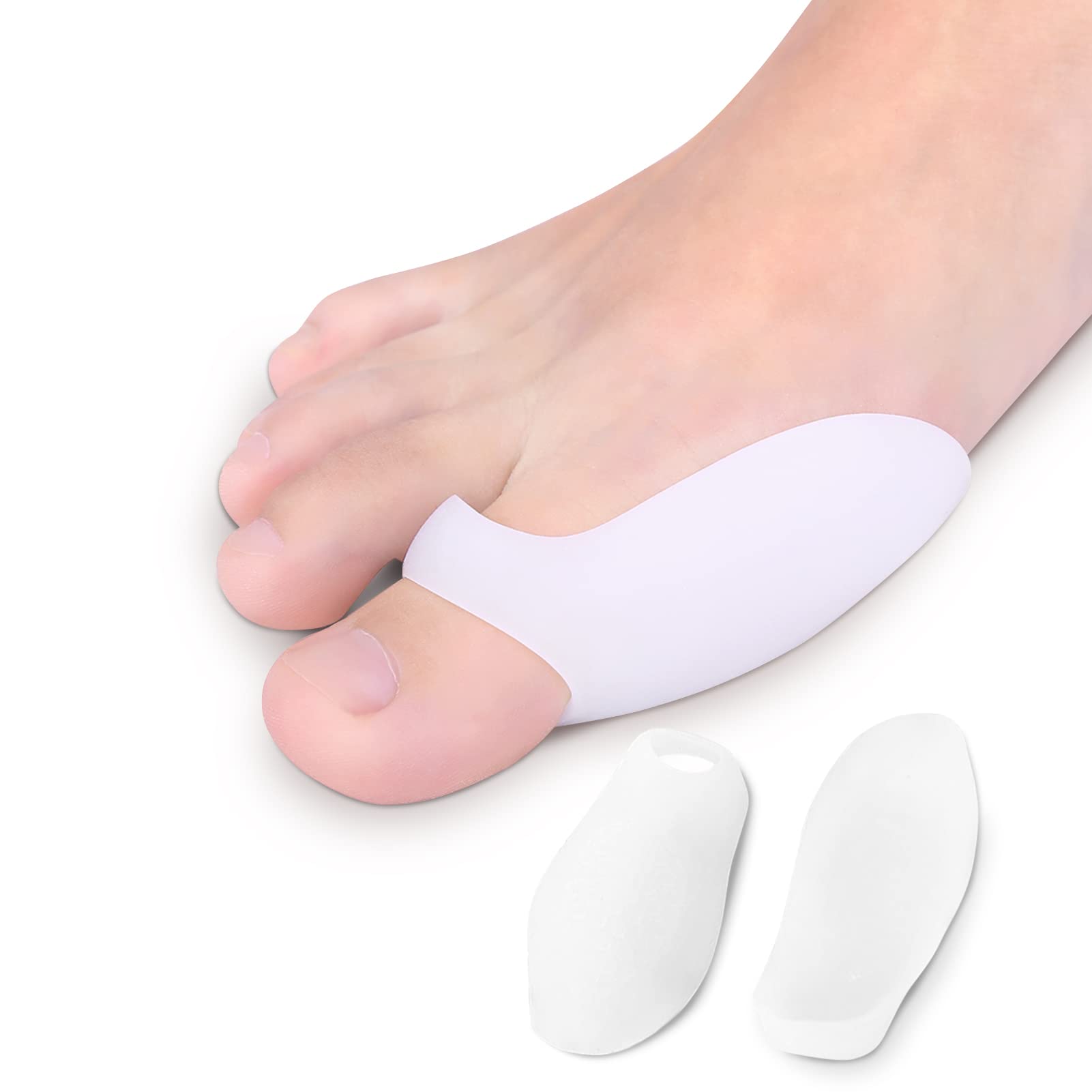 Yosoo Health Gear Gel Bunion Protector, 2pcs Bunion Pads and Cushions, Soft Silicone Bunion Corrector Big Toe Bunion Guards, Eas
