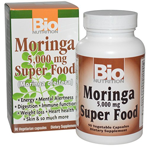 Bio Nutrition Moringa Oleifera Superfood Supplement 5000mg 90 Vegetarian Capsules | Nutrient Dense | High in Antioxidants | Incl