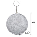 2PCS INVODA Portable Pill Box Storage Bag Soft Felt Zipper Pouch to Protect Medicine Cases from Breakage & Scattering Light Gray