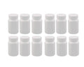 12PCS Plastic Round Container Bottles Storage Holder Dispenser Holder Organizer(White) (100ml)