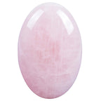 Loveliome Natural Rose Quartz Oval Polished Worry Stones, Healing Crystal Indoor Fountain Stones Massage Energy Anxiety Relief I