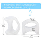 Povihome 10 Pack Pinky Toe Separators, Little Toe Spacers to Separate and Protect Pinky Toe or Smaller Toes, Relieve Pain from F