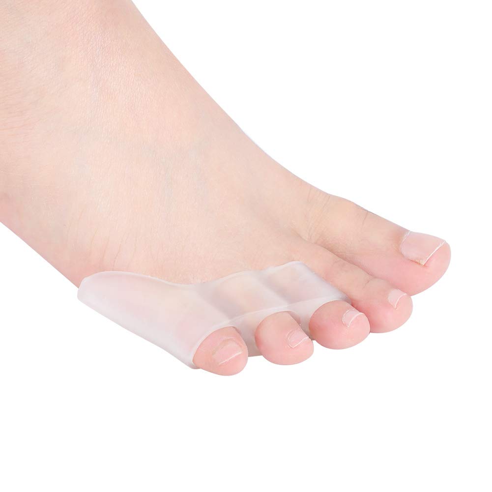 4Pcs Pinky Toe Separator, Toe Spacers, Soft Gel Toe Spacers Toe Corrector, Toe Separators for Overlapping Toes, Toe Straightener