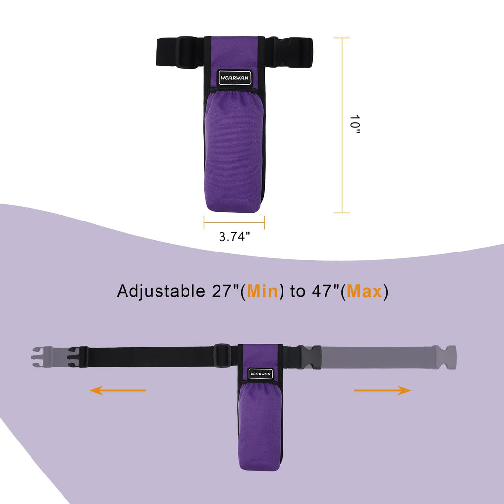 WEARWAN Massage Oil Holster, Adjustable and Durable Massage Holster, Bag only, Bottle not Included (1B-Purple)