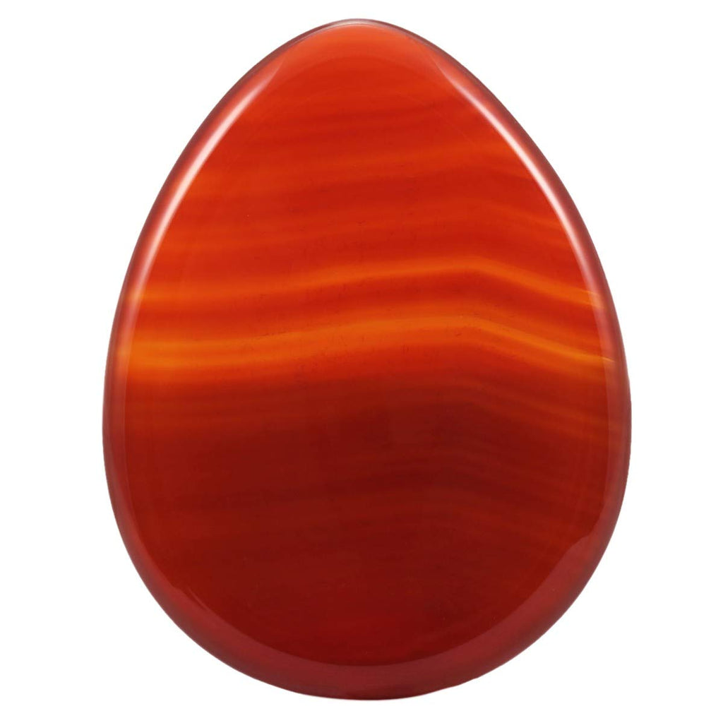 SUNYIK Handcarved Thumb Worry Stone, Polished Palm Pocket Stones Healing Crystals, Teardrop Carnelian