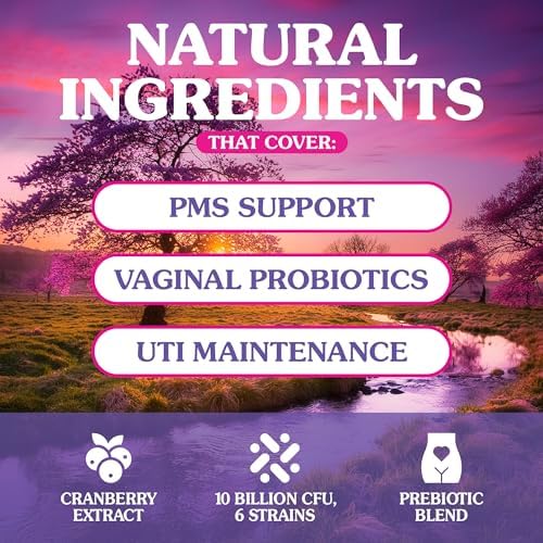 Seraphina Vaginal Probiotics 2-in-1 for Women + Hormone Balance - 90 Capsules Complete Feminine Care, PMS & Urinary Tract Health