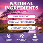 Seraphina Vaginal Probiotics 2-in-1 for Women + Hormone Balance - 90 Capsules Complete Feminine Care, PMS & Urinary Tract Health