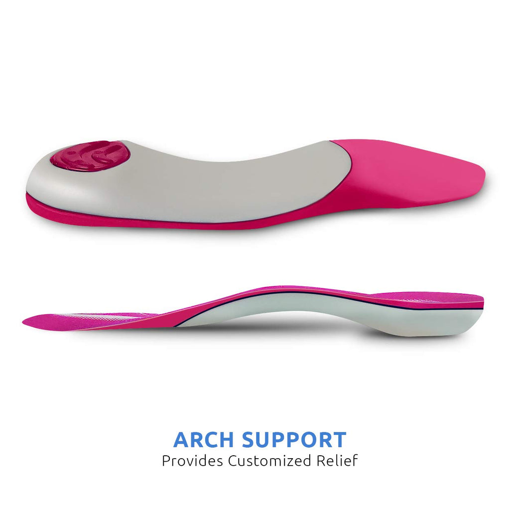 Comfort Zone Tri-Balance Gel Orthotic Insoles for Women, 3/4 Length Insoles, Sizes 6-10, 1 Pair (Pack of 3)