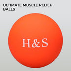 H&S 2 x Silicone Lacrosse Ball - Foot Massage Ball - Massage Balls for Back - Trigger Point Muscle Roller & Hand Exercise Set fo