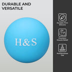 H&S 2 x Silicone Lacrosse Ball - Foot Massage Ball - Massage Balls for Back - Trigger Point Muscle Roller & Hand Exercise Set fo