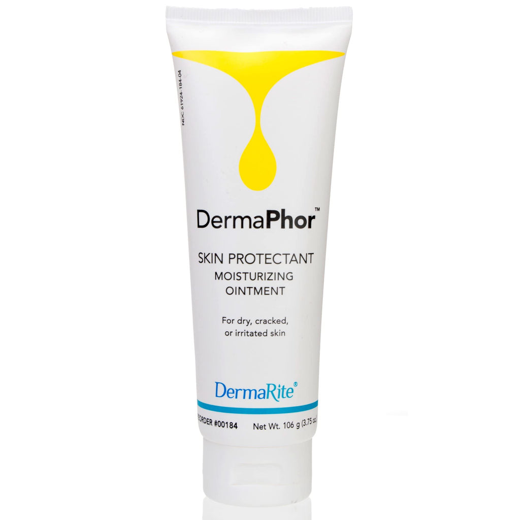 DermaRite DermaPhor Skin Protectant, Moisturizing Ointment - Soothes and Shields Dry, Cracked or Irritated Skin, Unscented - 3.7