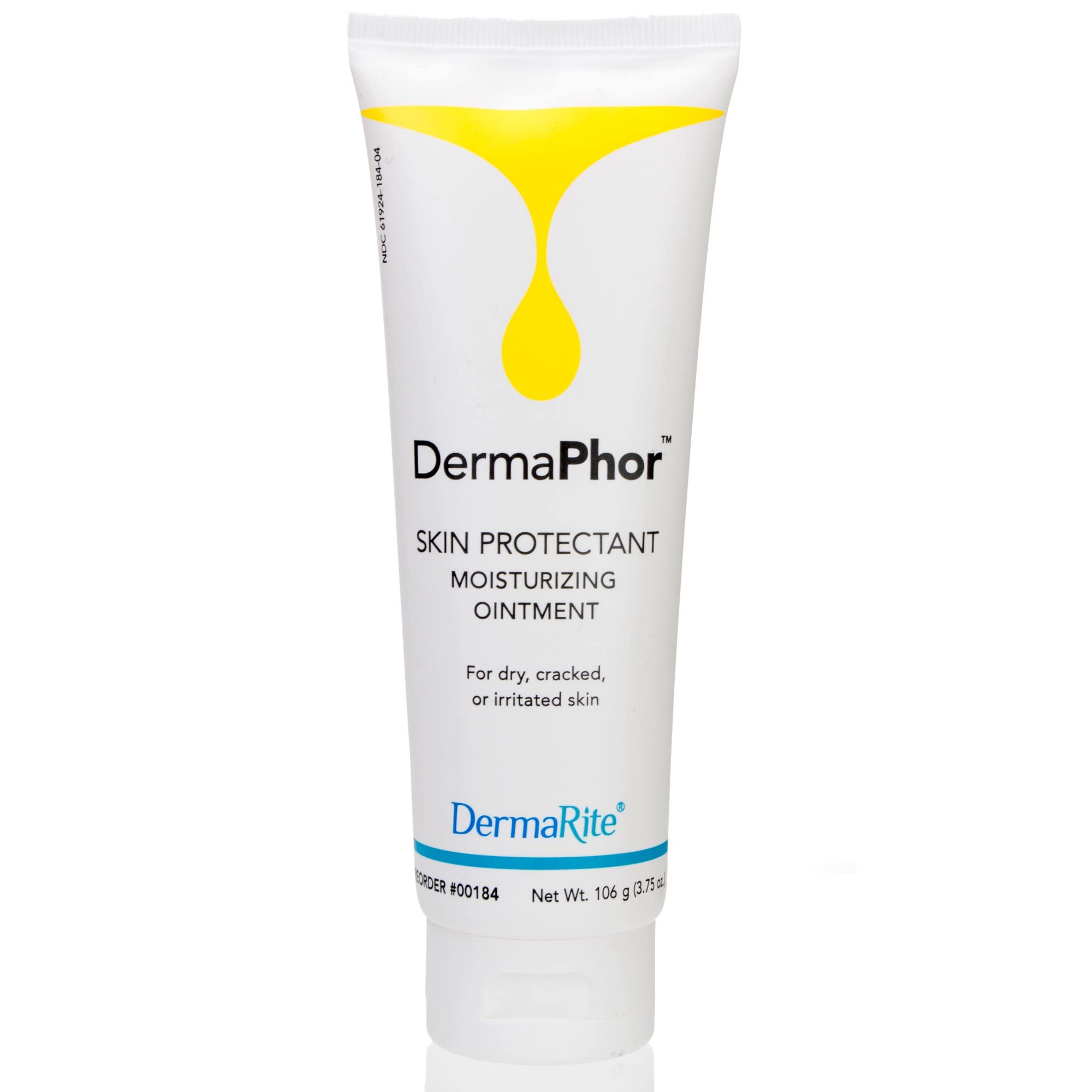 DermaRite DermaPhor Skin Protectant, Moisturizing Ointment - Soothes and Shields Dry, Cracked or Irritated Skin, Unscented - 3.7