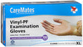 CareMates Vinyl Medical Exam Gloves, Latex Free Rubber, Powder Free, Extra Strong, 4 Mil Thick, Certified for Home Infusion, Fir