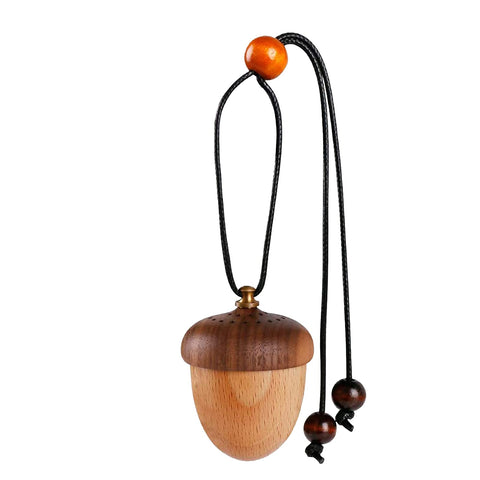 Maromalife Essential Oil Car Diffuser, Wooden Acorn Decor Cute Car Diffuser Air Freshener, Hanging Aromatherapy Diffuser Perfume