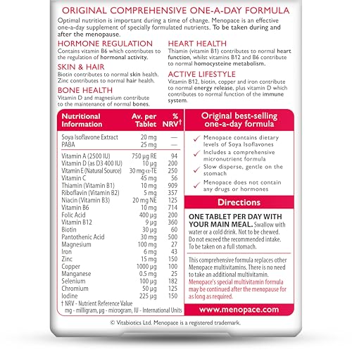 Vitabiotics Menopace Tab, 90 Count